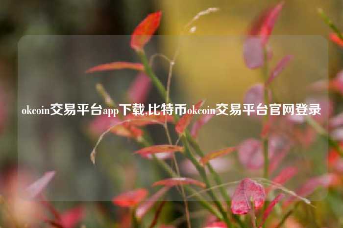 okcoin交易平台app下载,比特币okcoin交易平台官网登录